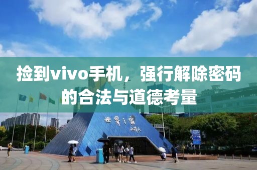 捡到vivo手机，强行解除密码的合法与道德考量