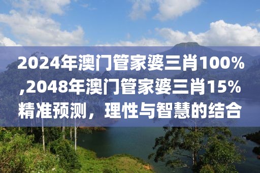 2024年澳门管家婆三肖100%,2048年澳门管家婆三肖15%精准预测，理性与智慧的结合