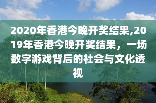2020年香港今晚开奖结果,2019年香港今晚开奖结果，一场数字游戏背后的社会与文化透视