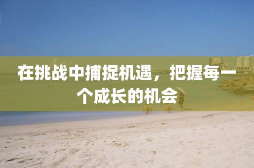 在挑战中捕捉机遇，把握每一个成长的机会