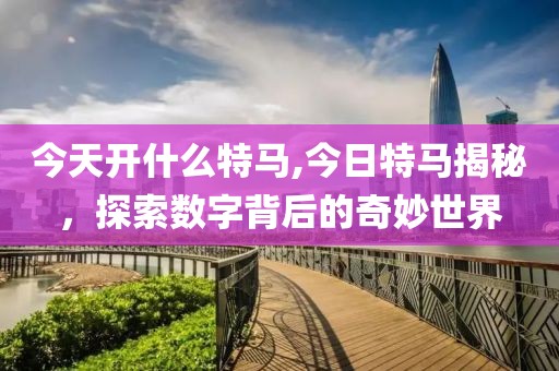 今天开什么特马,今日特马揭秘，探索数字背后的奇妙世界