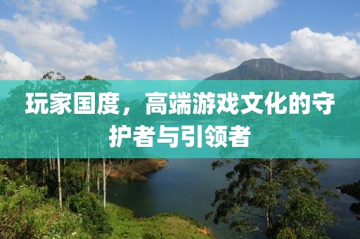 玩家国度，高端游戏文化的守护者与引领者