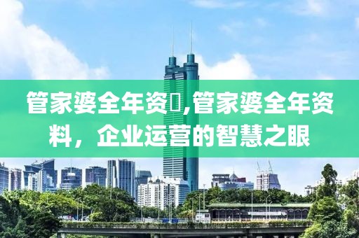 管家婆全年资枓,管家婆全年资料，企业运营的智慧之眼