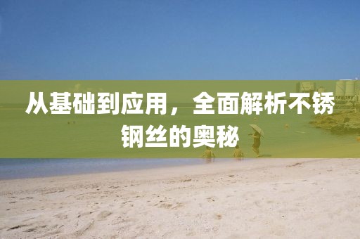 从基础到应用，全面解析不锈钢丝的奥秘