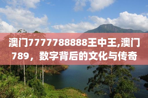 澳门7777788888王中王,澳门789，数字背后的文化与传奇
