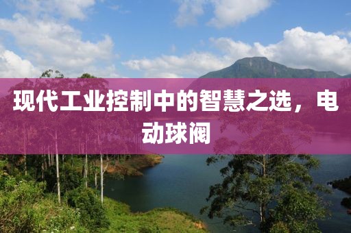 现代工业控制中的智慧之选，电动球阀