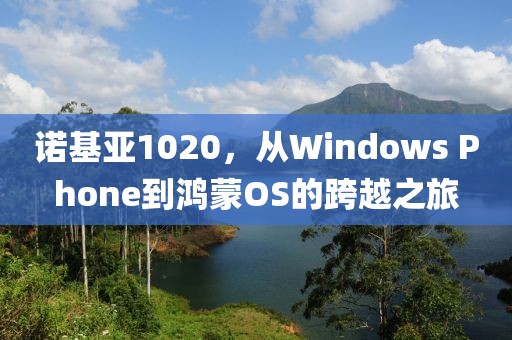 诺基亚1020，从Windows Phone到鸿蒙OS的跨越之旅