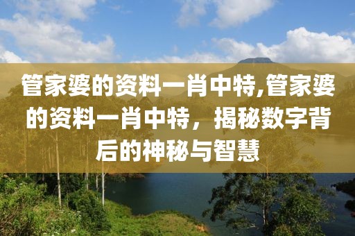 管家婆的资料一肖中特,管家婆的资料一肖中特，揭秘数字背后的神秘与智慧