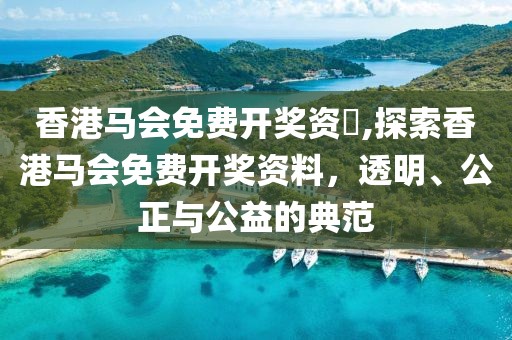 香港马会免费开奖资枓,探索香港马会免费开奖资料，透明、公正与公益的典范