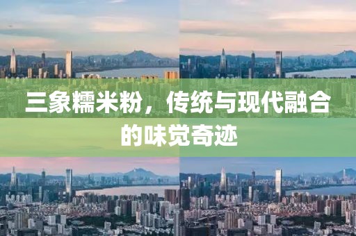 三象糯米粉，传统与现代融合的味觉奇迹