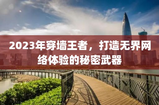 2023年穿墙王者，打造无界网络体验的秘密武器