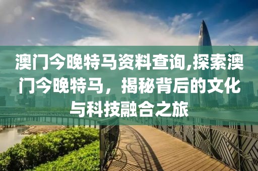 澳门今晚特马资料查询,探索澳门今晚特马，揭秘背后的文化与科技融合之旅