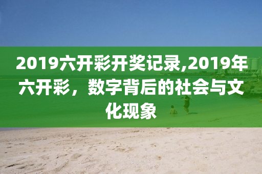 2019六开彩开奖记录,2019年六开彩，数字背后的社会与文化现象