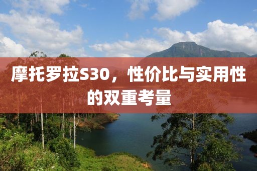 摩托罗拉S30，性价比与实用性的双重考量