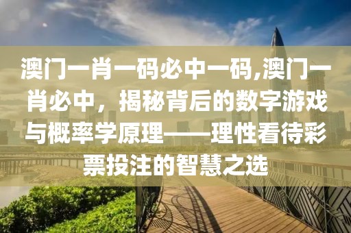 澳门一肖一码必中一码,澳门一肖必中，揭秘背后的数字游戏与概率学原理——理性看待彩票投注的智慧之选