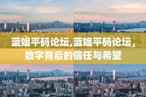 蓝姐平码论坛,蓝姐平码论坛，数字背后的信任与希望