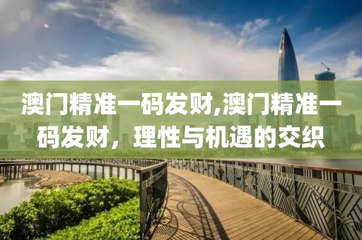 澳门精准一码发财,澳门精准一码发财，理性与机遇的交织