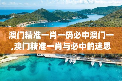 澳门精准一肖一码必中澳门一,澳门精准一肖与必中的迷思