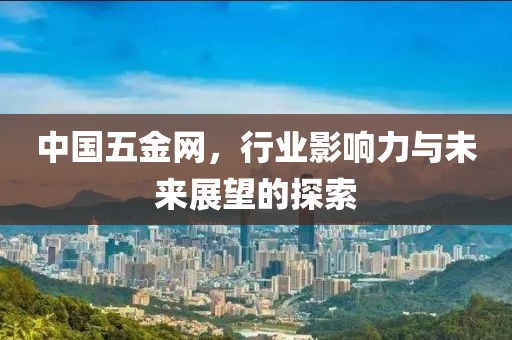 中国五金网，行业影响力与未来展望的探索