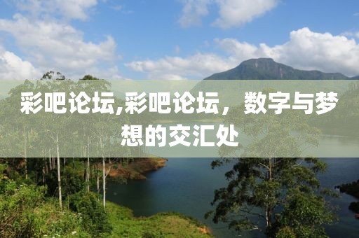 彩吧论坛,彩吧论坛，数字与梦想的交汇处